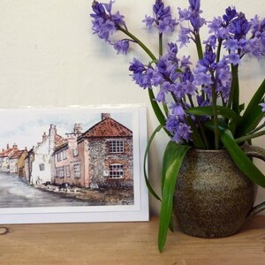 The Harnser at Cley-next-the Sea, Norfolk - Hochwertige personalisierte Grußkarten Original Aquarell von Karin Hocher