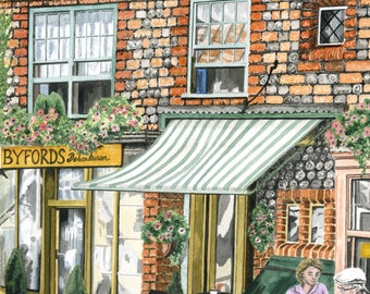 Byford&#39;s Café and Posh B&B - Holt, Norfolk - Quality Giclée Prints and Personalised Cards by Karin Hocher