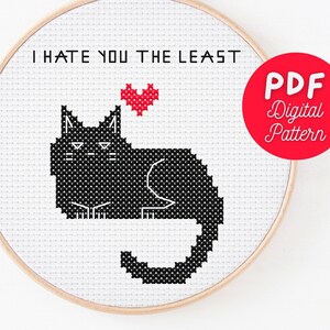 Subversive Cross Stitch Pattern | Sassy Cat Cross Stitch Pattern | Snarky Cross Stitch | PDF Digital Pattern