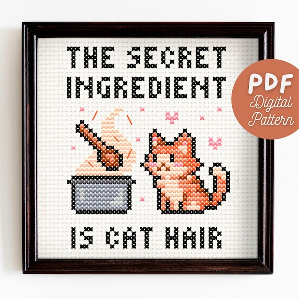 Cat Cross Stitch Pattern | Funny Cross Stitch | Cute Cross Stitch Pattern | Instant Download PDF Pattern