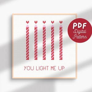 Modern Cross Stitch Pattern, Easy Cross Stitch, Love Cross Stitch Pattern, Instant Download PDF Pattern