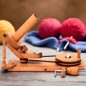 Yarn Winders - Beechwood Center Pull Ball Spinner for Knitters & Crochet Lover- Yarn Organizer Tool- Knitting Yarn Winder- Yarn Ball Spinner