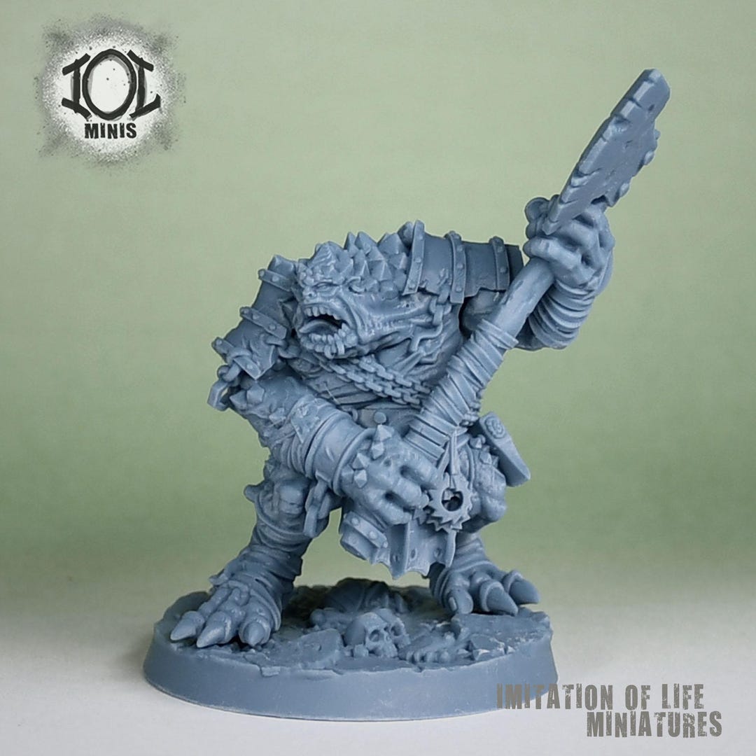 Big Crusty Lizard Mutant #4: Post Apocalyptic Brute Miniature ( IOL ...