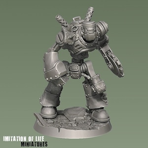 Wreckerbot 2, modulaire robotkit. Post-apocalyptische / scifi-harsminiatuur.