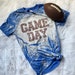 Leopard Print GAME DAY Tshirt | Hand Bleached Tshirt | Football Tshirt | Football Mom Shirt 