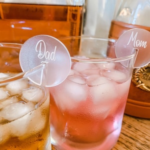 Personalized Beverage Markers Set of 6 | Custom Drink Label | Engraved Drink Tags | Party Favors | Holiday Drink Markers | Place Settings