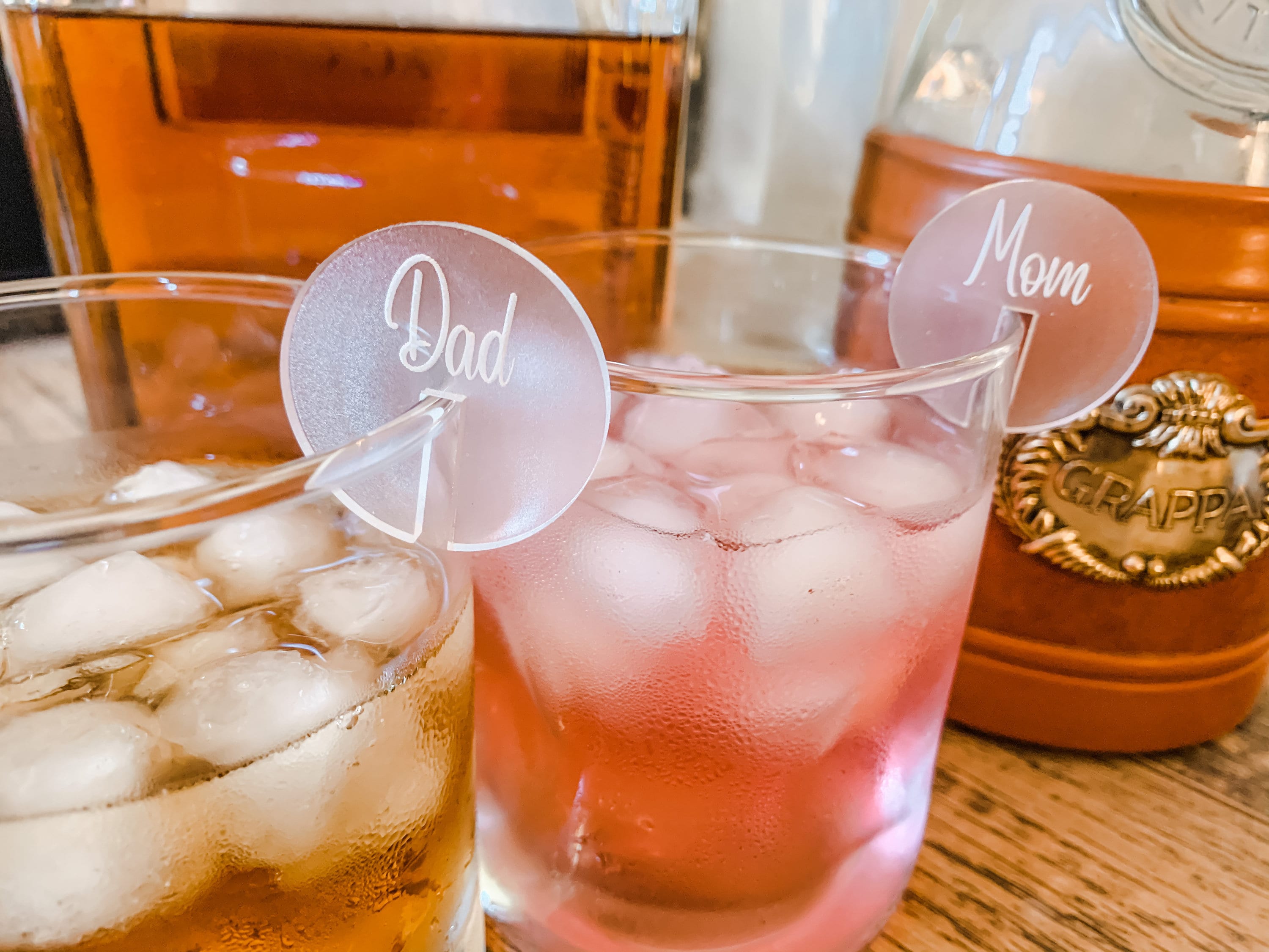 Personalized Beverage Markers Set of 6 Custom Drink Label Etsy