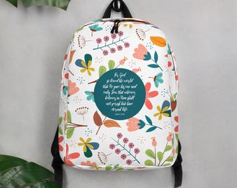 God so Loved the World, Christian Backpack, Free Shipping