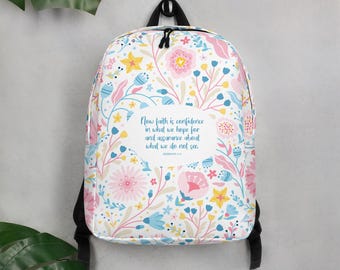 Faith Is Confidence, Christian Backpack, Free Shipping