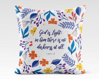 Dios es luz, almohada cristiana