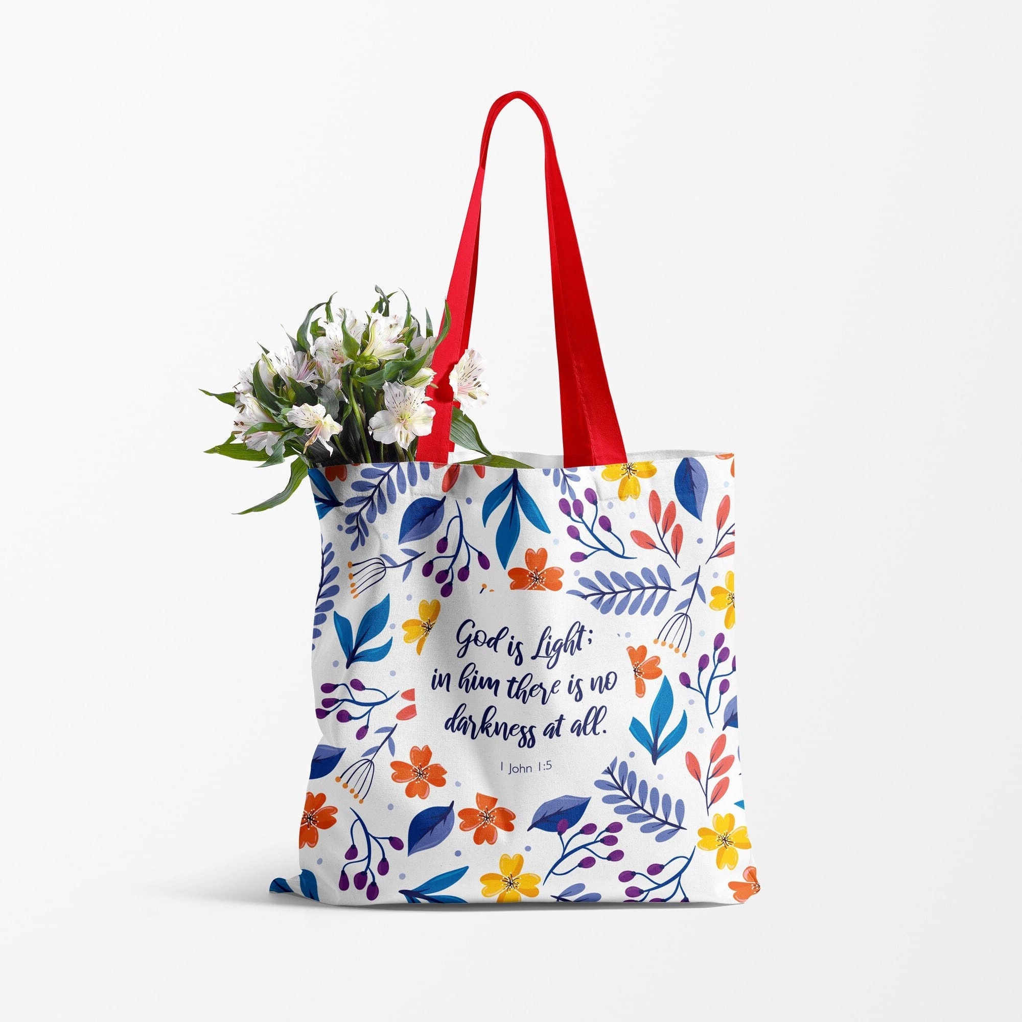 God Is Light In Him There is No Darkness Tote Bag God Is Light In Him There is No Darkness Tote Bag