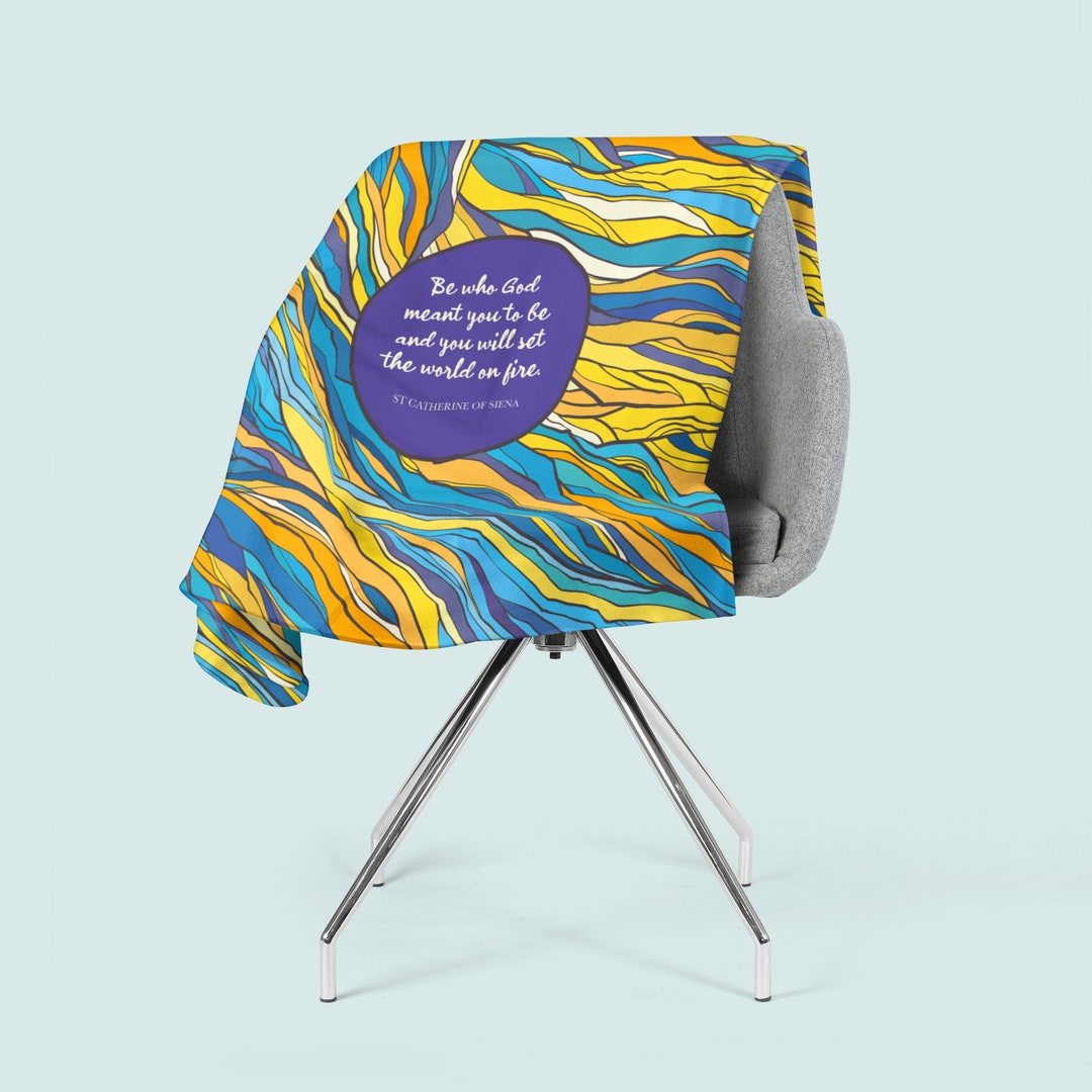 St Catherine of Siena, Throw Blanket, Catholic Throw, Catholic Throw Blanket, Catholic Blanket