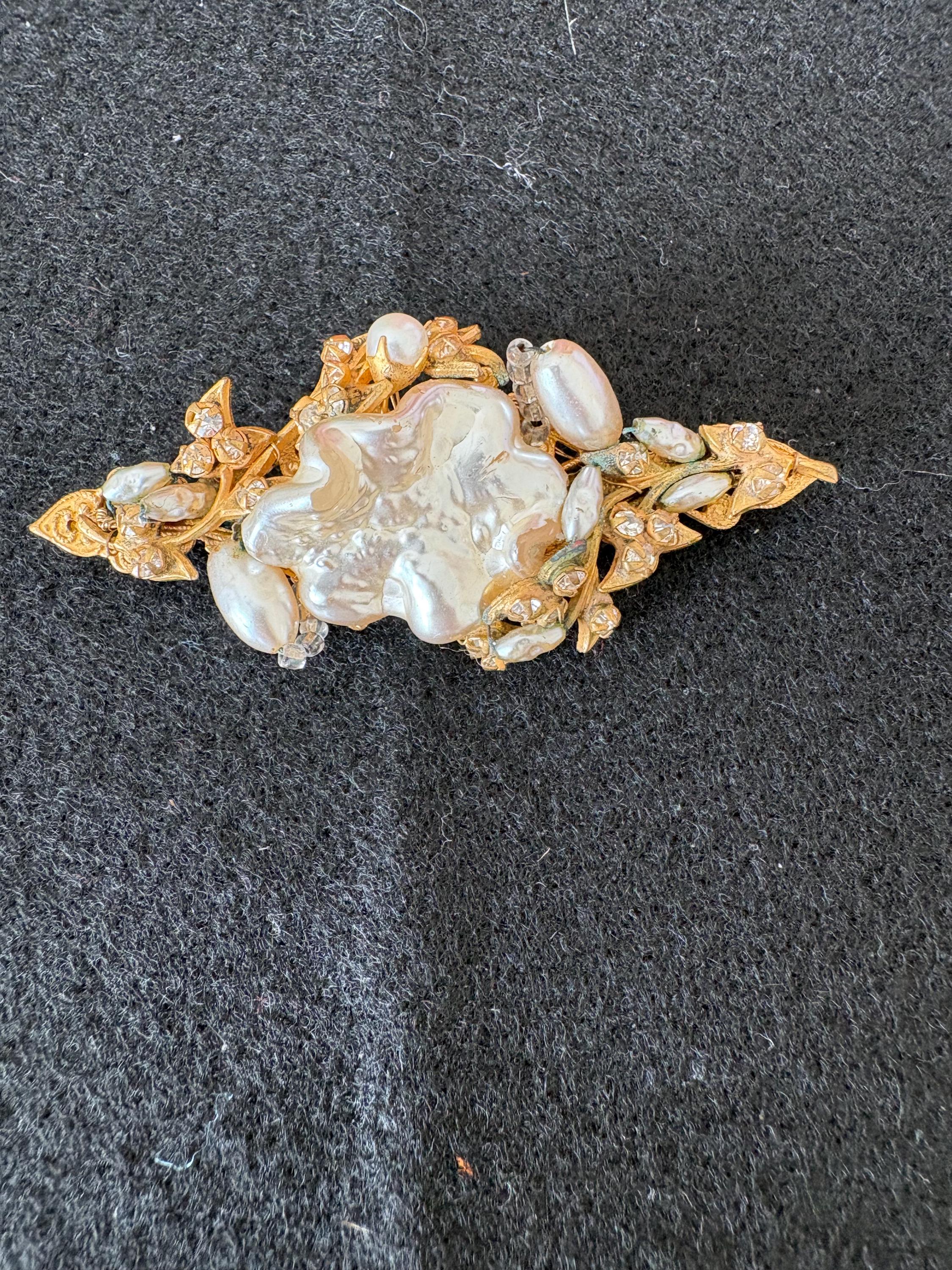 Vintage Miriam Haskell Brooch - Etsy