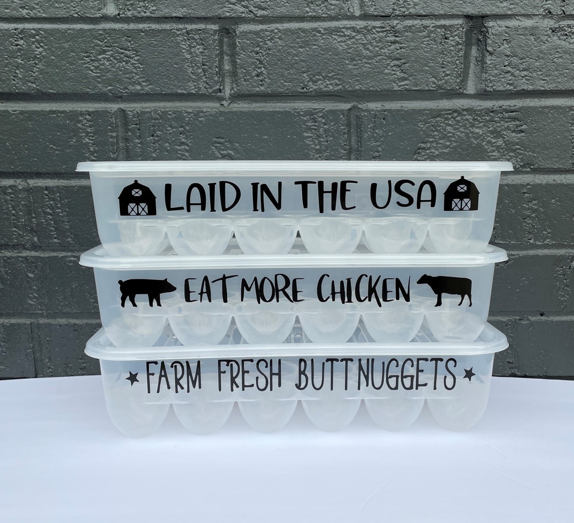 Funny Sayings Egg Cartons Any Wording Available Kitchen Etsy