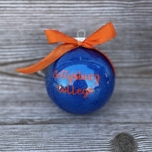 College Ornament-personalized-Round ball shape- You pick colors!