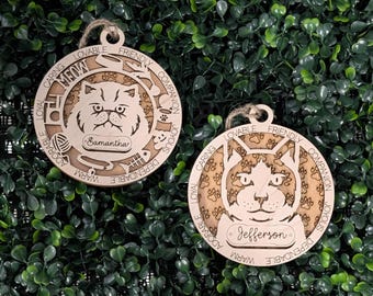 Adorable Cat Breed Ornaments- Personalized with your pet's name|20+ breeds available!