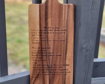 Custom Handwriting Engraved Cutting Board - Cherished Family Heirloom