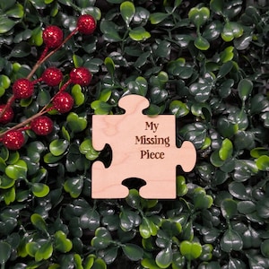 Wooden My Missing Piece Puzzle Token | Valentine&#39;s Day Gift | Romantic Keepsake Token