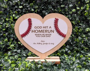 Dad Baseball Personalized Sign | Father's Day