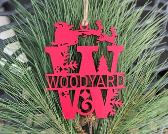 Christmas Theme Monogram Sign | Ornament | Decor
