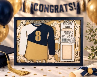 Custom Sports Jersey Sign | Personalized Athlete Wall Decor, Senior Night Gift