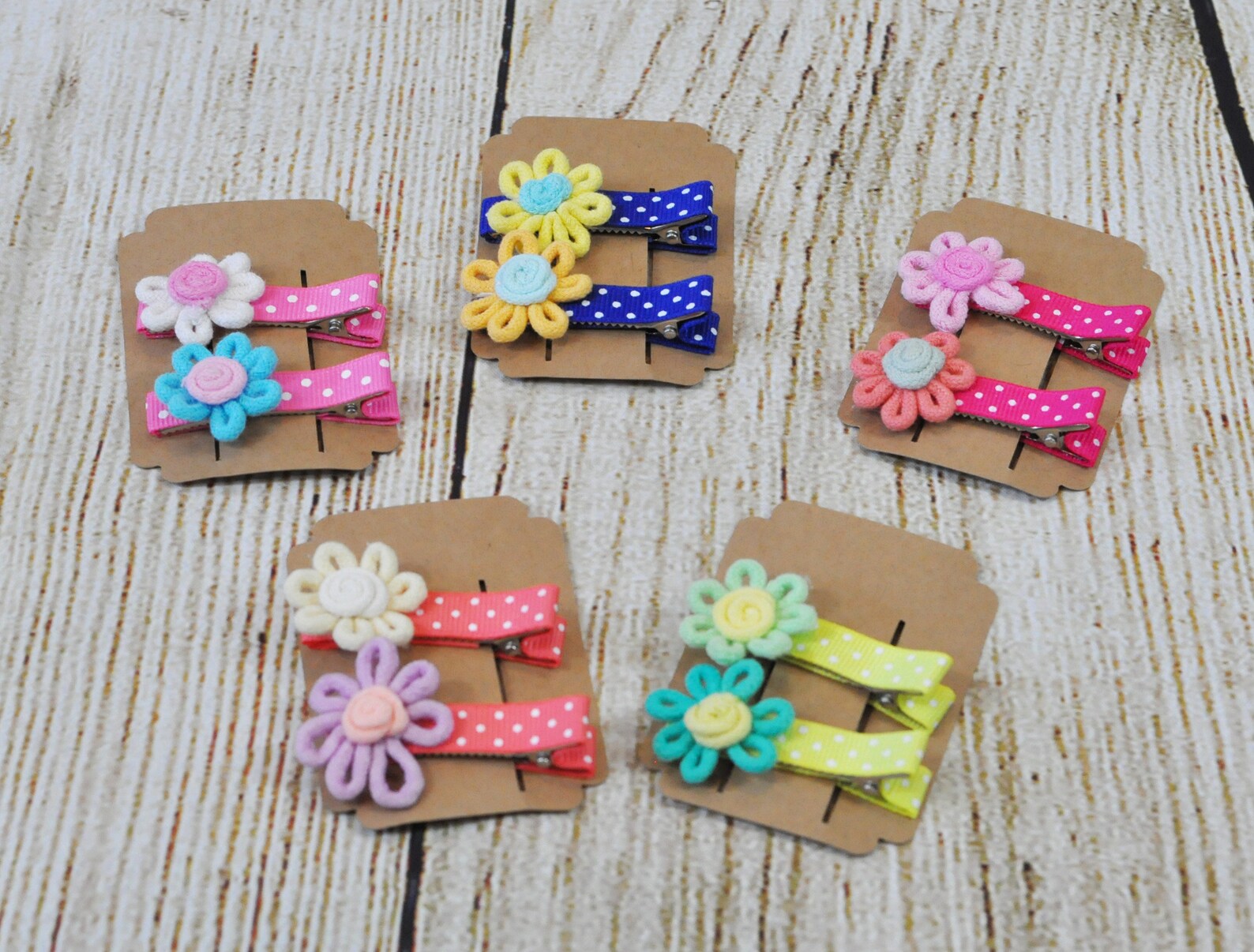 Toddler Floral Hair Clip 2pc Set Girls Hair Clip Toddler Etsy