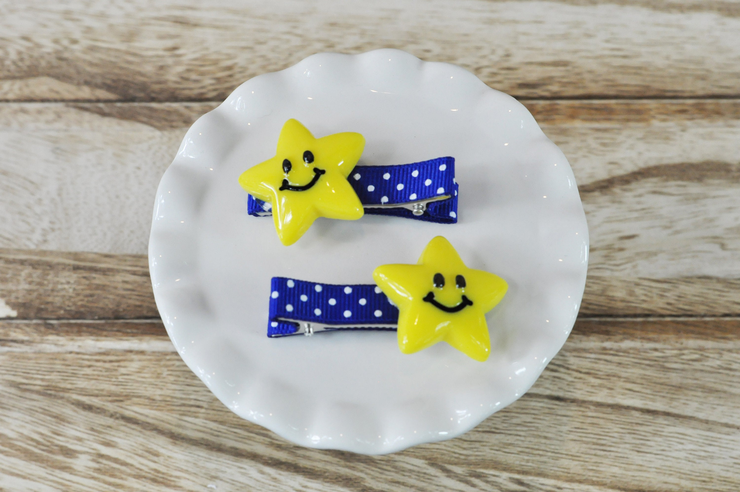 Toddler Hair Clip Yellow Star Hair Clip 2pc Set Baby Girl Etsy