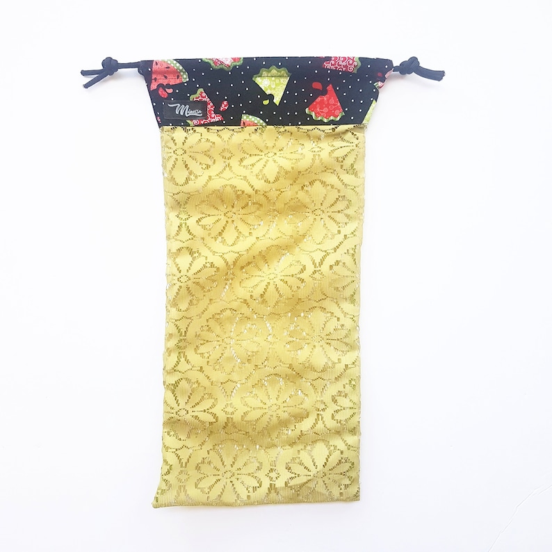 Long reusable fruit and vegetable bag zero waste eco-friendly bulk bag pattern: watermelon washable grocery bag