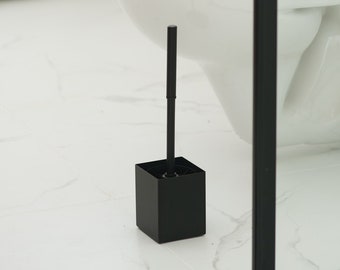 Modern black Toilet Brush LOPY, toilet brush in industrial style, minimalist