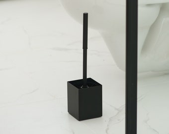 Modern black Toilet Brush LOPY, toilet brush in industrial style, minimalist