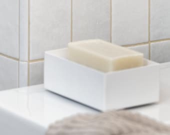 Porte-savon blanc, accessoires de salle de bain, porte-savon pour salle de bain moderne, porte-savon drainant, porte-savon moderne OMIA porte savon drainant