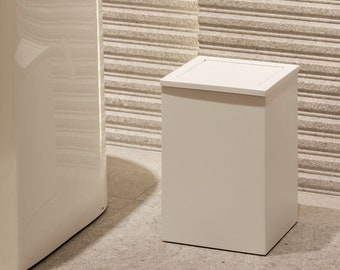 White Modern Bathroom Bin BORGO, Bathroom rubbish basket, dustbin, trashcan