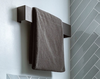 Black Towel Bar, Bathroom railing Single Black Towel Hanger bath towel bar Steel towel rail towel holder towel rack hand towel holder FIONDA