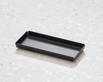 Black Small Tray to Bathroom Kitchen or Bedroom, Modern organizer, simple design decorative bathroom tray, dabstory bathroom design