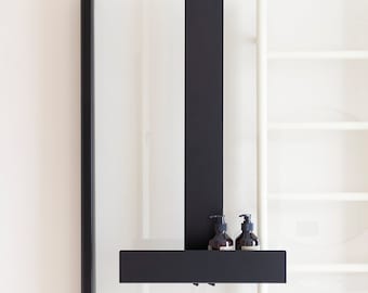 Black No-Drill Shower Caddy, Modern hanging Bathroom Shelf, Barhroom storage organization, LOGAN