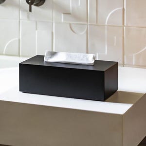Black Stainless Steel Tissue Box Cover, Wallmounted / Freestanding Towel Paper Dispenser, Napkin holder CODAR