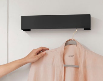 Black Three-Towels Hanger, Towel hooks, PUGI  Bathroom hooks