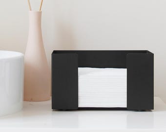 Black elegant paper towel dispenser, disposable paper towel container, countertop C-Fold Paper Towels holder, multifold Paper Towels CRESTO