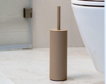 Modern Beige Toilet Brush, Stainless Steel, Minimalist Bathroom WC brush EQULA