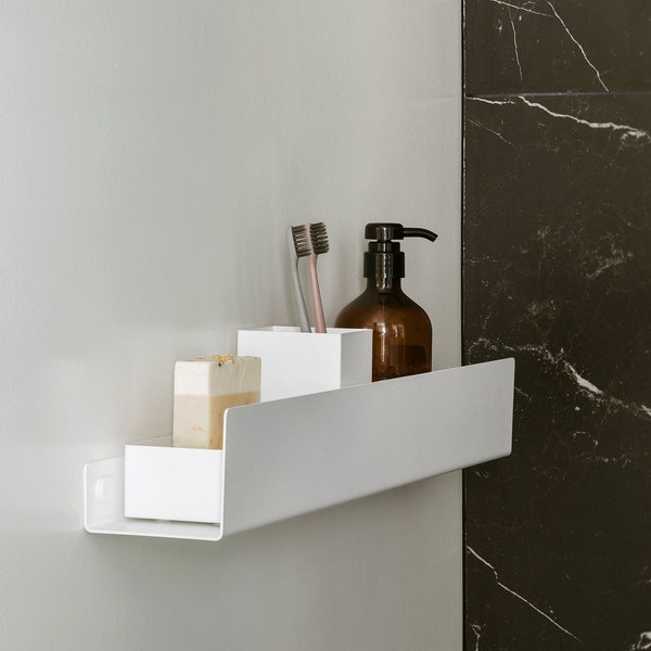 DOCIA - Étagère de douche moderne minimaliste, blanche