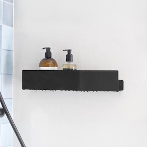 Minimalistische moderne DOCIA doucheplank, zwart