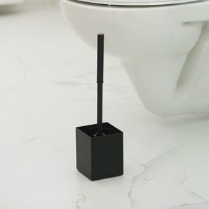 Moderne schwarze Toilettenbürste und Halter Set, Badezimmer Reinigungsbürste LOPY