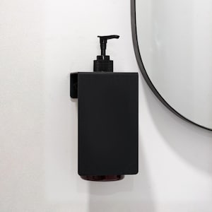 Dispensador de sabonete em aço inoxidável preto, acessório moderno para banheiro, suporte para frasco de sabonete líquido, SAPO