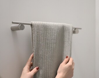 Modern Stainless Steel Towel Bar - Inox Wall Mounted Bathroom Towel Holder TOMZO