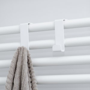 Gancho blanco para toallas de radiador, soporte para toallas de baño para colgar sobre la barra, colgador de radiador, RUGI
