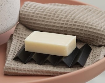 Black Soapbar Holder, Steel Soaps dish, modern Bathroom tray, Catch all tray VIW