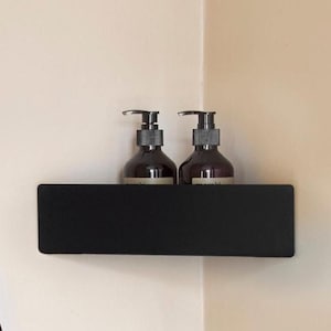 Corner shower floating corner shelves Shower caddy for bathroom Corner shower rack shower organizer shower shelves Sleek Black