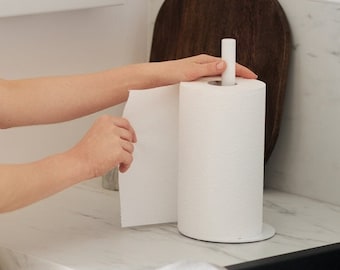 Porte Essuie-tout, Porte-rouleau blanc mat, support de papier de cuisine, porte-serviettes de cuisine, Porte Essuie-tout, porte-rouleau