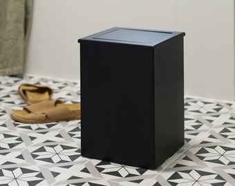 Black Modern Bathroom Bin BORGO, Bathroom rubbish basket, dustbin, trashcan