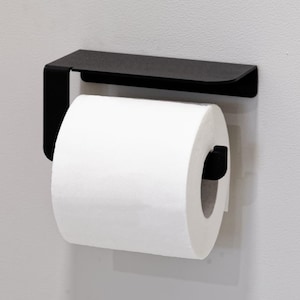 Porta-papel higiênico preto estilo fazenda moderna, conjunto de acessórios minimalistas para banheiro DIARA